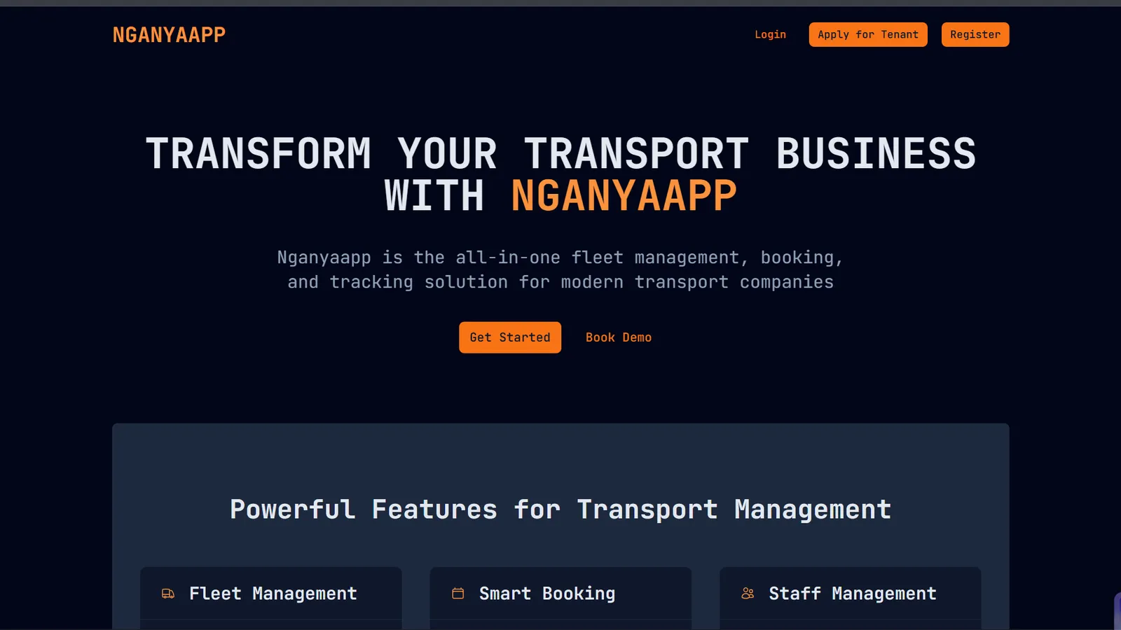 Nganyaapp—Fleet Management & Booking Platform